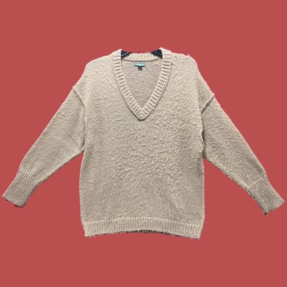 Wild Fable - Women's Long Sleeve V-Neck Sweater - Brown - XXS - Picture 1 of 11